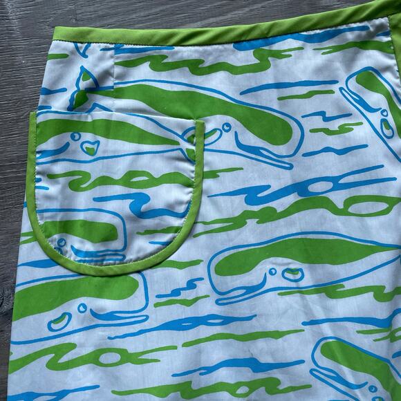 Vintage 60s Whale Patterned Wrap Skirt / The Vested Gentress / 28"w / Mod / Rare - Picture 6 of 8
